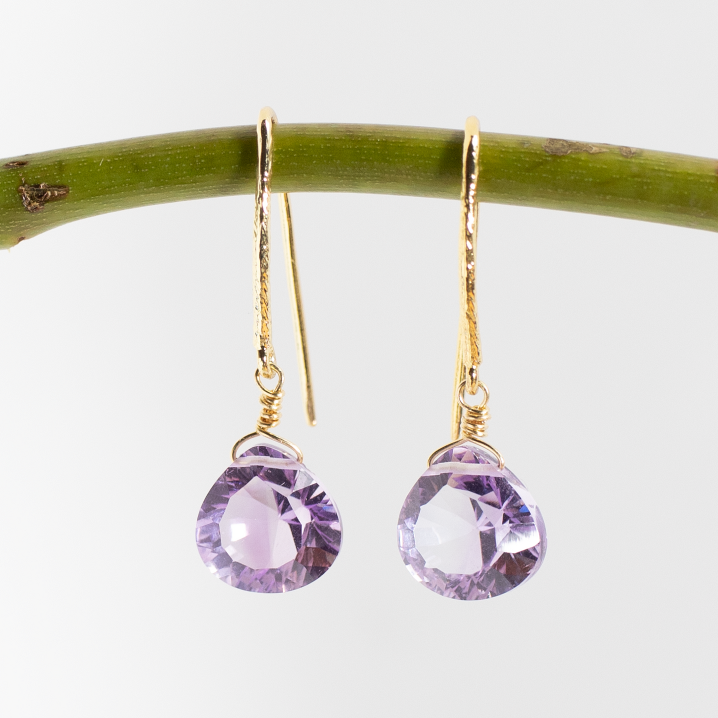 Riya Amethyst Teardrop Cut Earrings