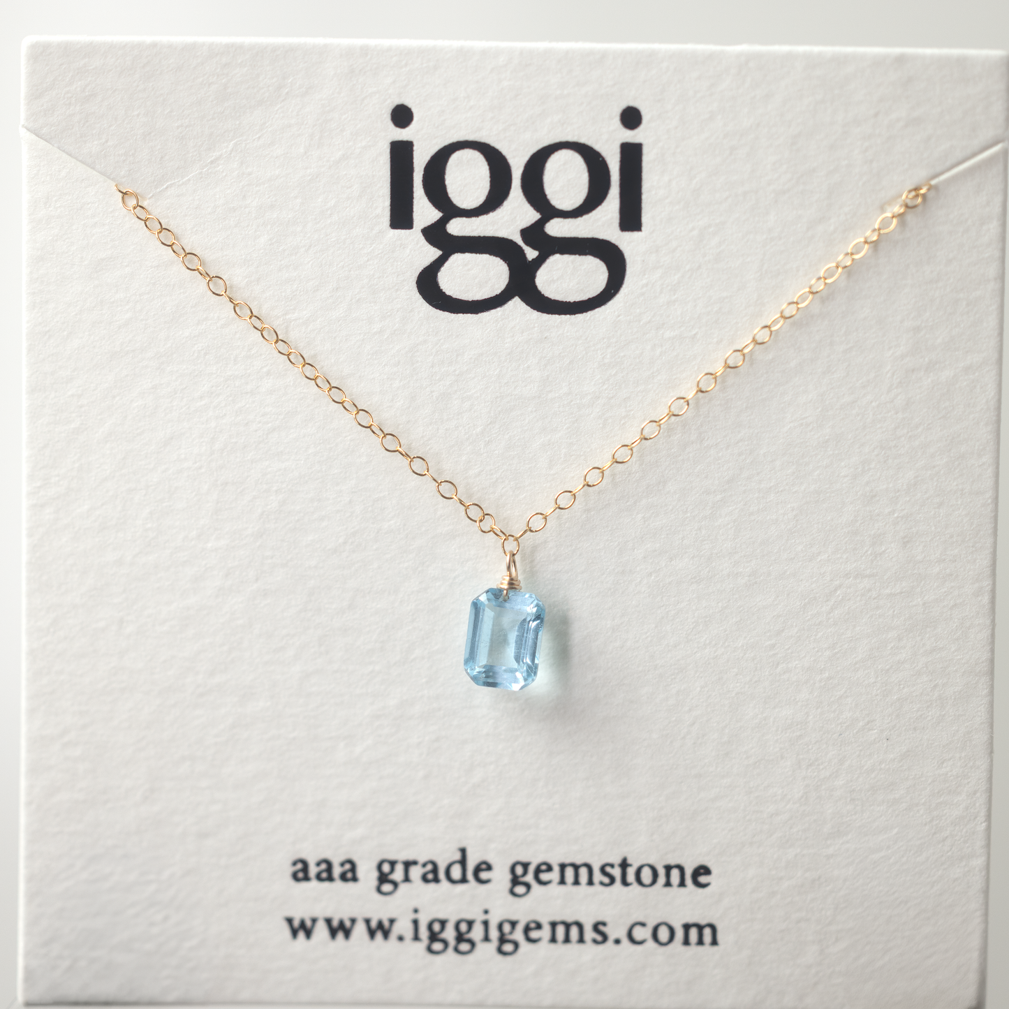 Blue Topaz Emerald Cut 14K Gold-Filled Chain Bracelet