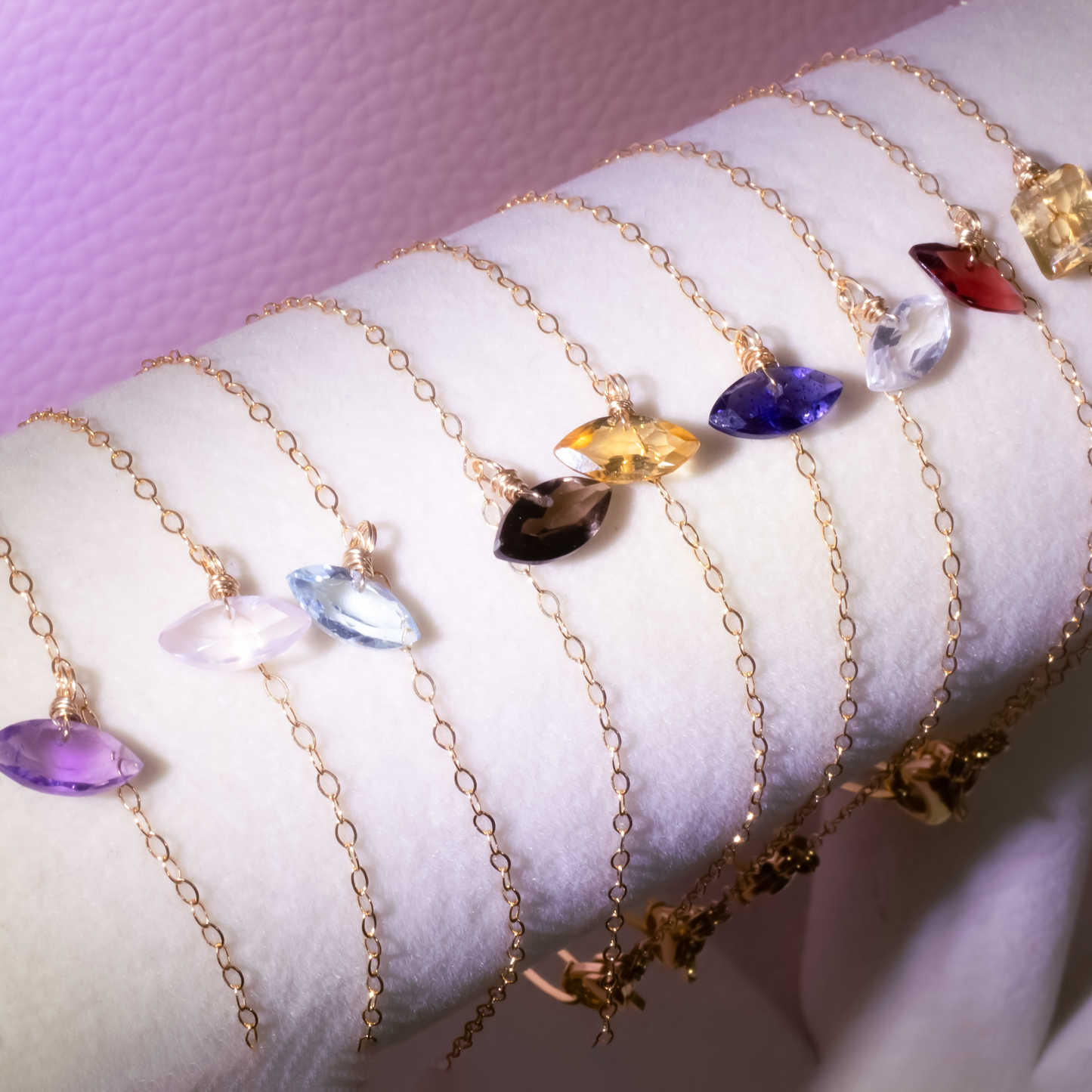 Rock Crystal Marquise Cut 14K Gold-Filled Chain Bracelet