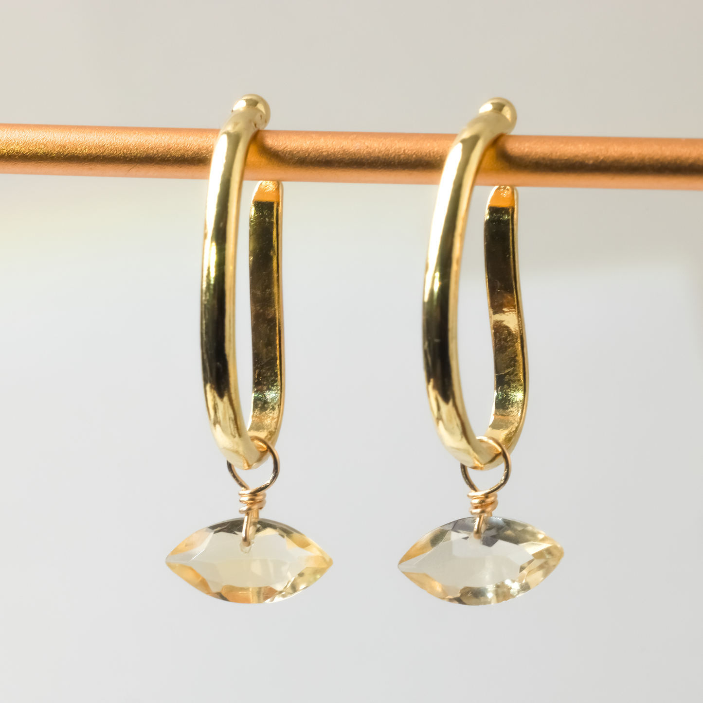 Citrine Marquise Cut 14K Goldfilled Ear Cuff