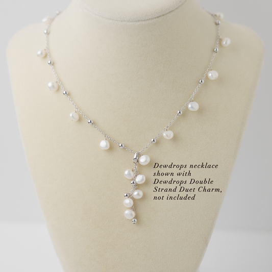 Dewdrops Baroque Pearl Silver Necklace