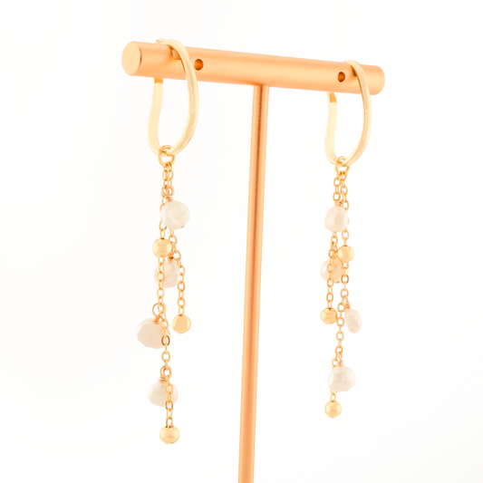 Dewdrops Double Strand 14K Gold Ear Cuffs