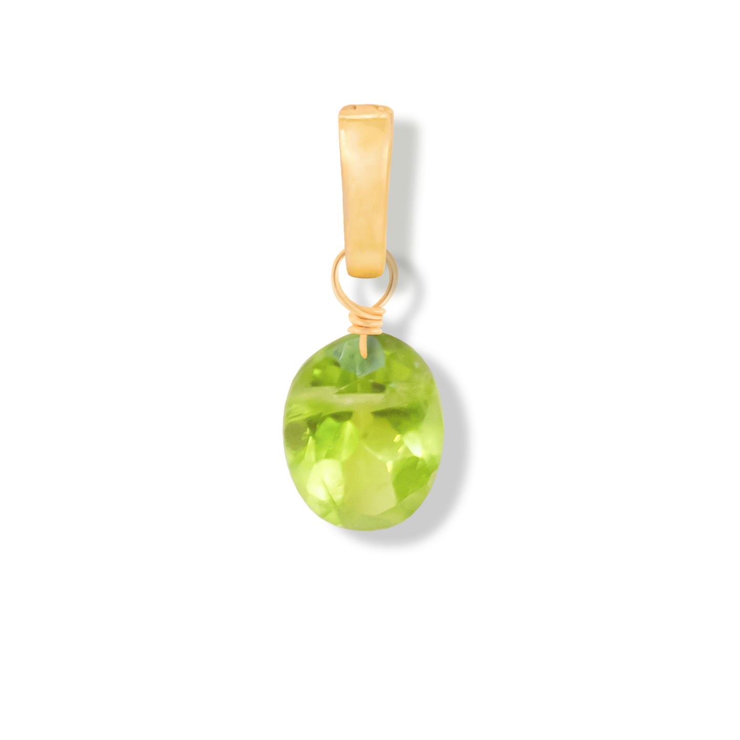 Peridot Oval Cut 14K Gold-Filled Duet Charm