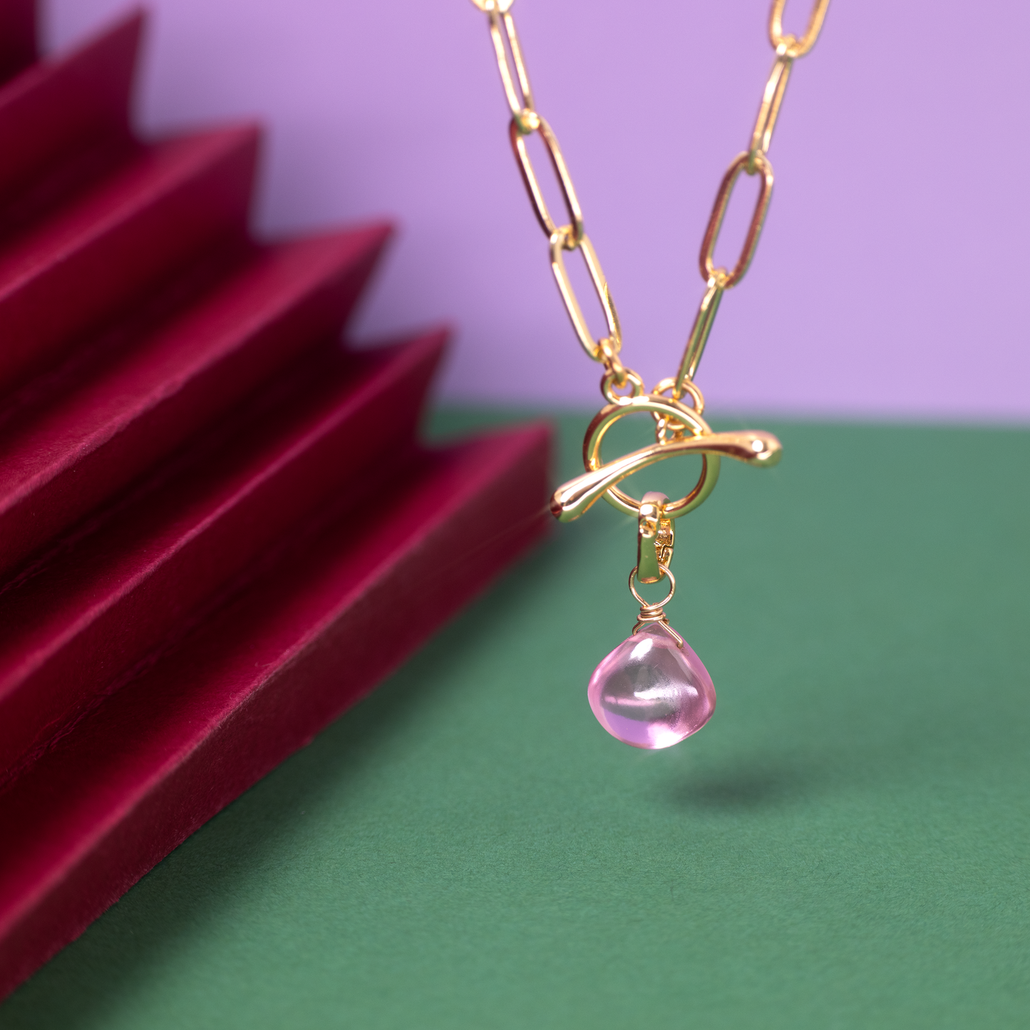 14K Gold-Filled Toggle Clasp Paperclip Necklace