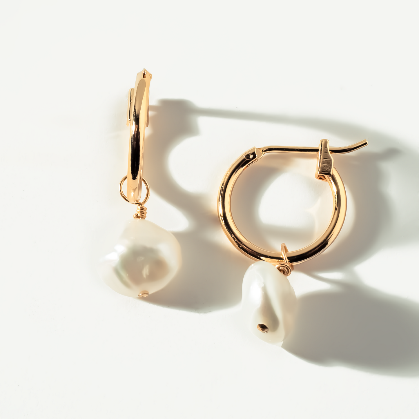 Keishi Pearl 14K Gold-Filled Hoop Earrings