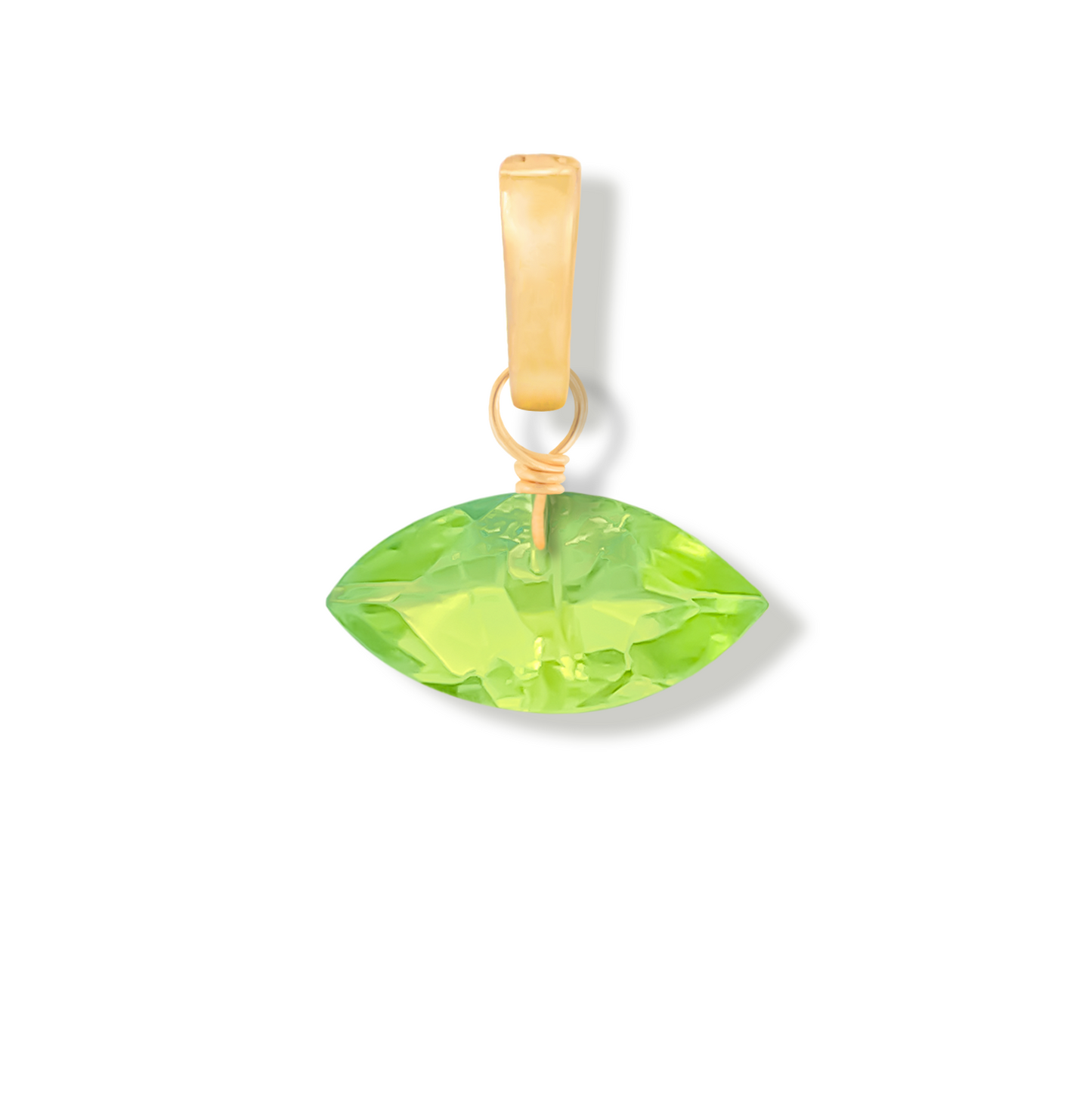Peridot Marquise Cut 14K Gold-Filled Duet Charm