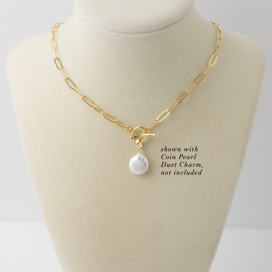 14K Gold-Filled Toggle Clasp Paperclip Necklace