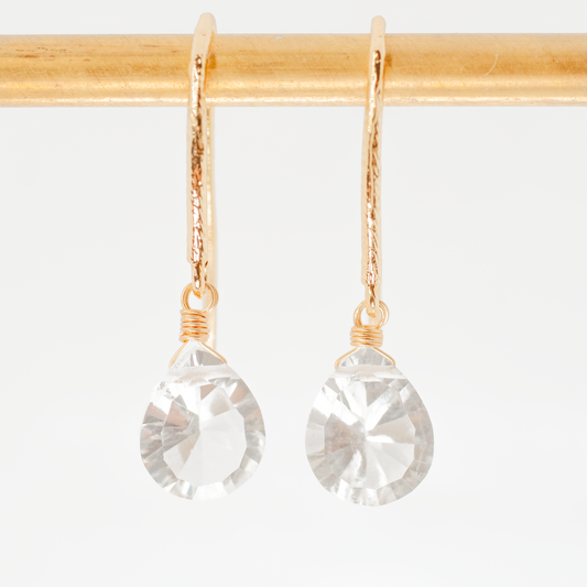 Riya Rock Crystal Pear Cut Earrings
