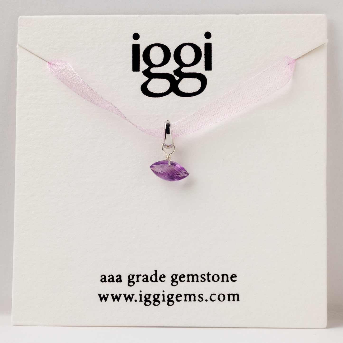 Brazilian Pink Amethyst Marquise Cut Sterling Silver-Filled Duet Charm