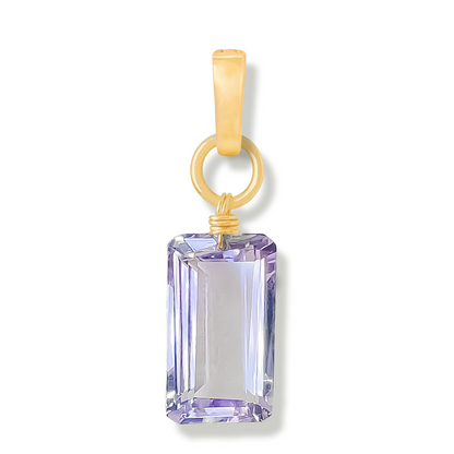 Alexandra Amethyst Rectangle Cut Duet Charm
