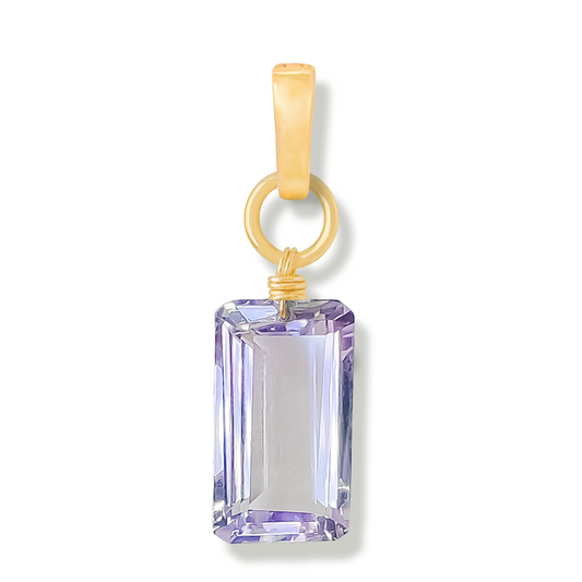 Alexandra Amethyst Rectangle Cut Duet Charm