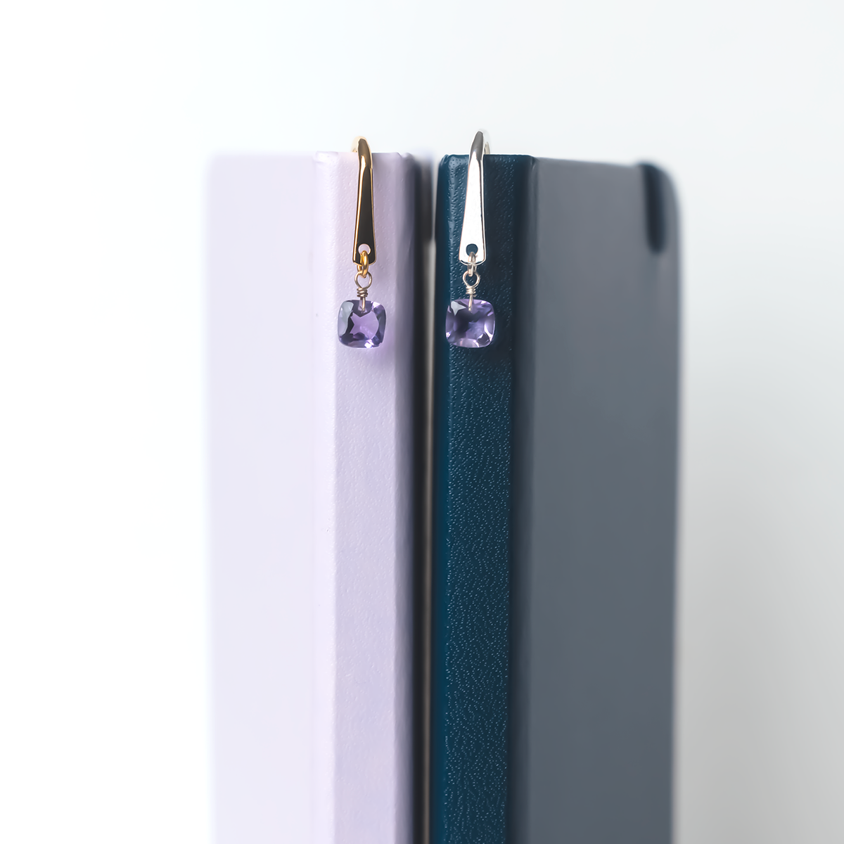 Brazilian Pink Amethyst Square Cut Bookgems
