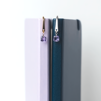 Brazilian Pink Amethyst Square Cut Bookgems