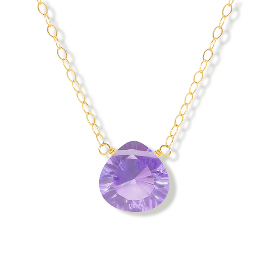 Riya Amethyst Teardrop Pendant Necklace