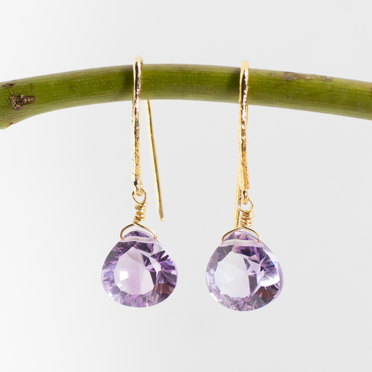 Riya Amethyst Teardrop Cut Earrings