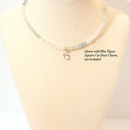 Aquamarine Multi-Shade Beaded 14K Goldfilled Necklace