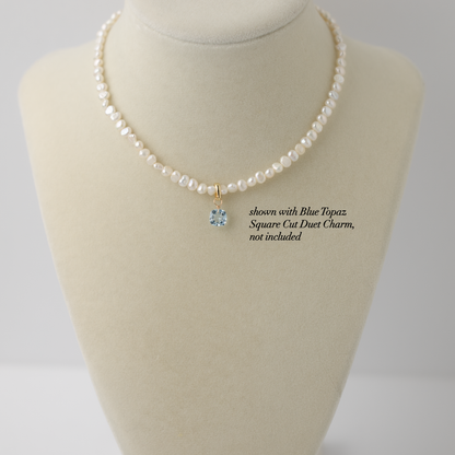 Baroque Pearl Beaded 14K Gold-Filled Paperclip Adjustable Necklace
