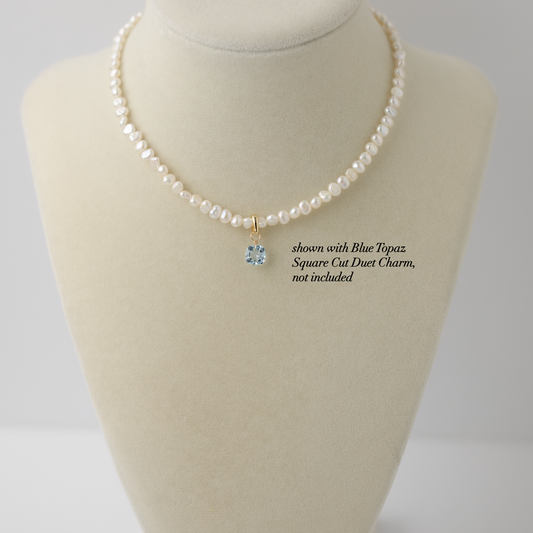 Baroque Pearl Beaded 14K Gold-Filled Paperclip Adjustable Necklace