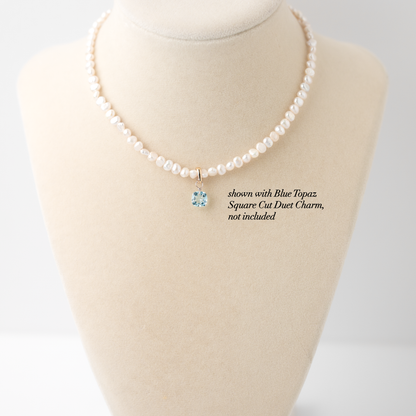 Baroque Pearl Beaded 14K Gold-Filled Paperclip Adjustable Necklace