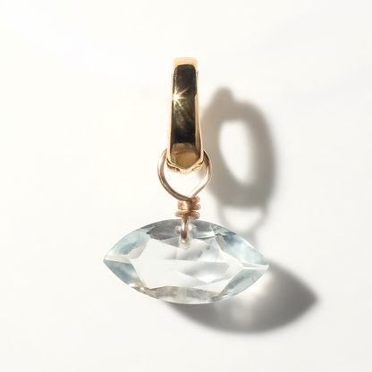 Blue Topaz Marquise Cut 14K Gold-Filled Duet Charm