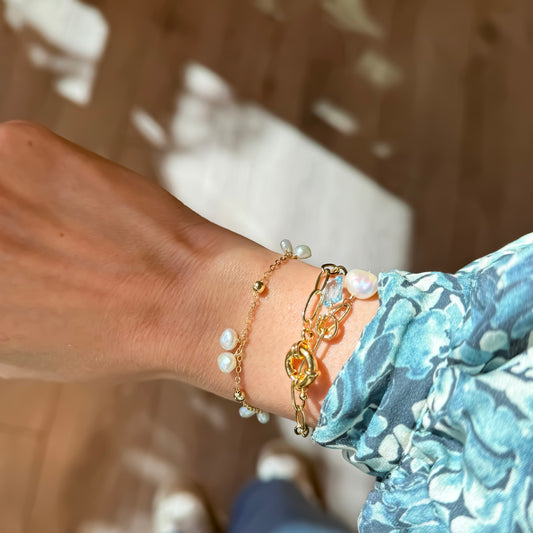 Dewdrops 14K Gold-Filled Beaded Satellite Chain Bracelet