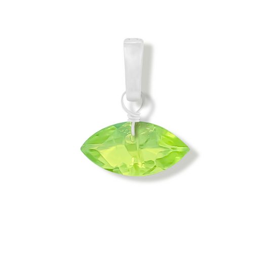 Peridot Marquise Cut Sterling Silver-Filled Duet Charm