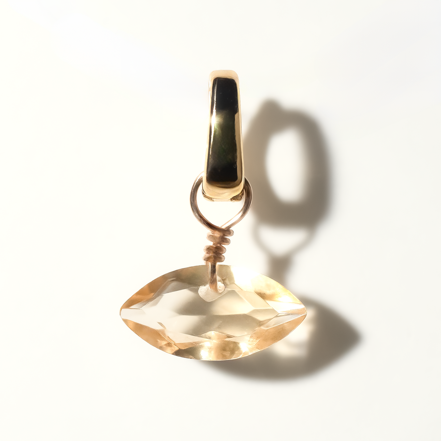 Citrine Marquise Cut 14K Gold-Filled Duet Charm