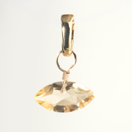 Citrine Marquise Cut 14K Gold-Filled Duet Charm