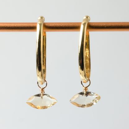 Citrine Marquise Cut 14K Goldfilled Ear Cuff