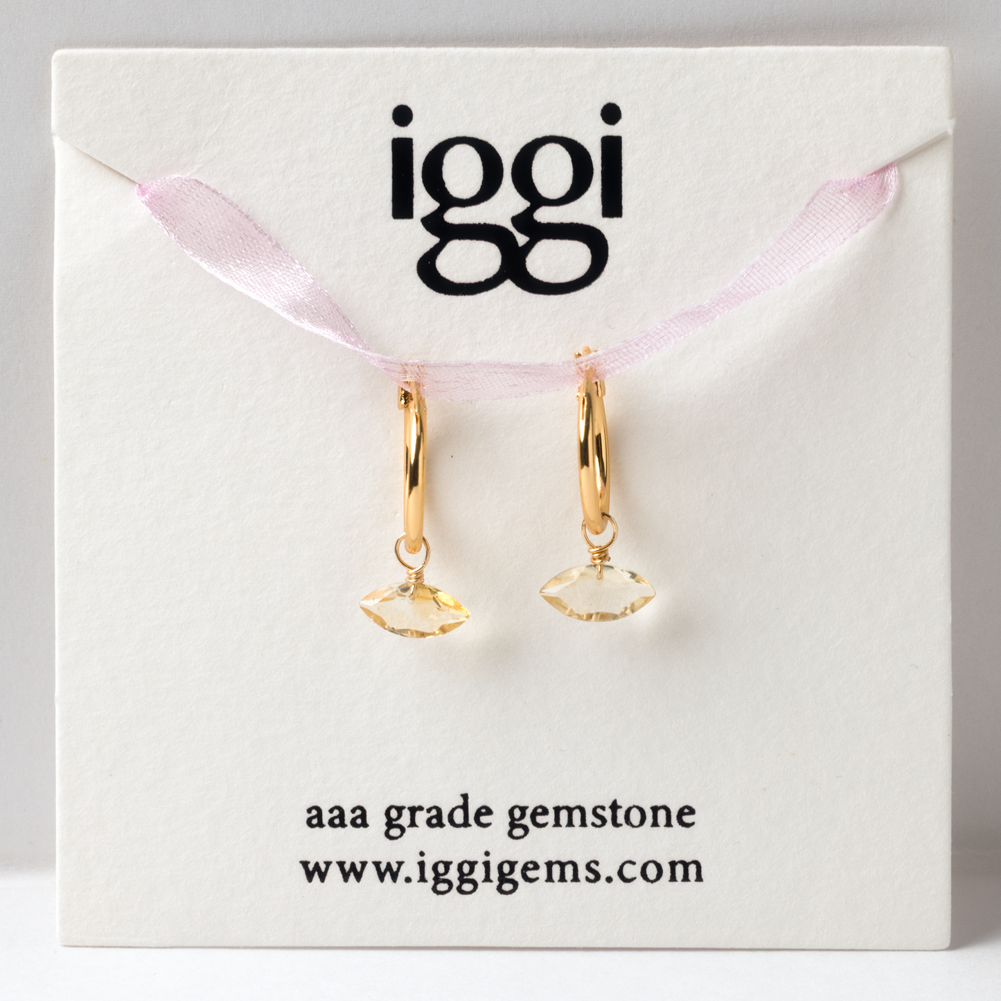 Citrine Marquise Cut 14K Gold-Filled Hoop Earrings