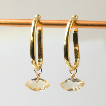 Citrine Marquise Cut 14K Goldfilled Ear Cuff