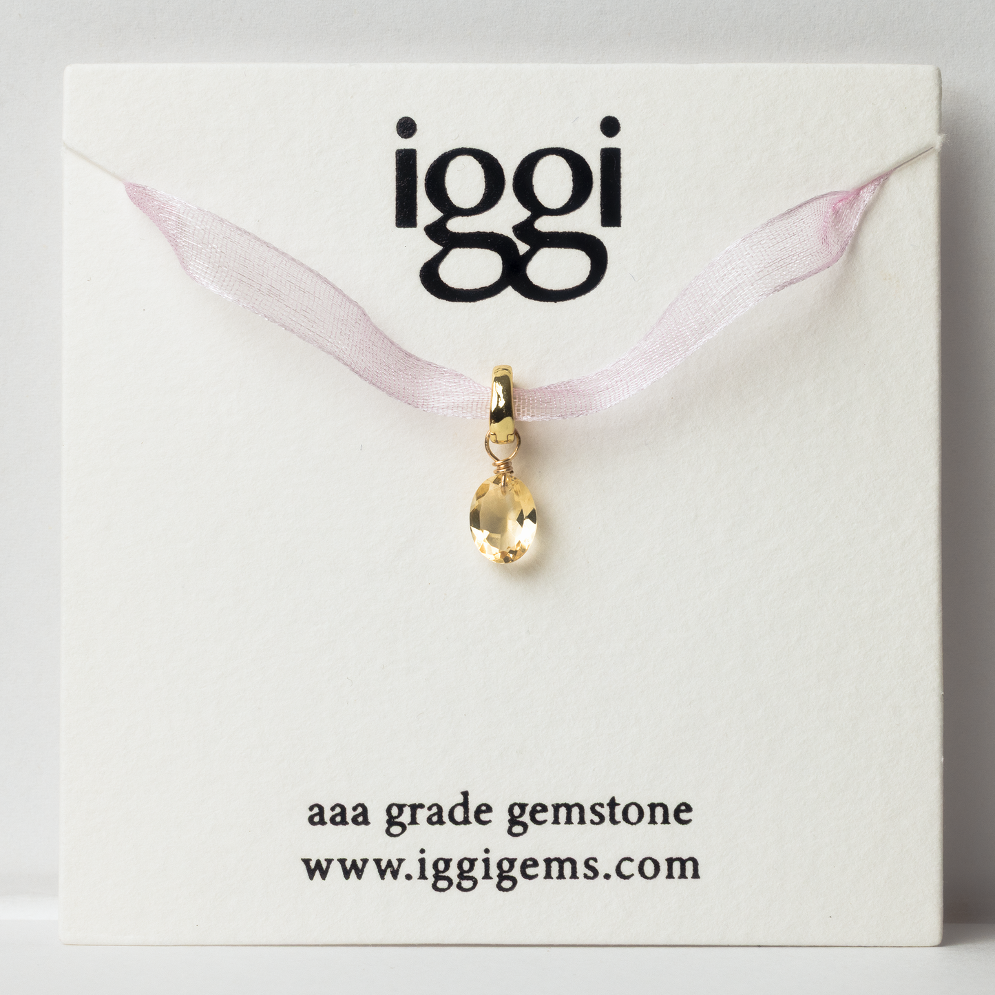 Citrine Oval Cut 14K Goldfilled Duet Charm