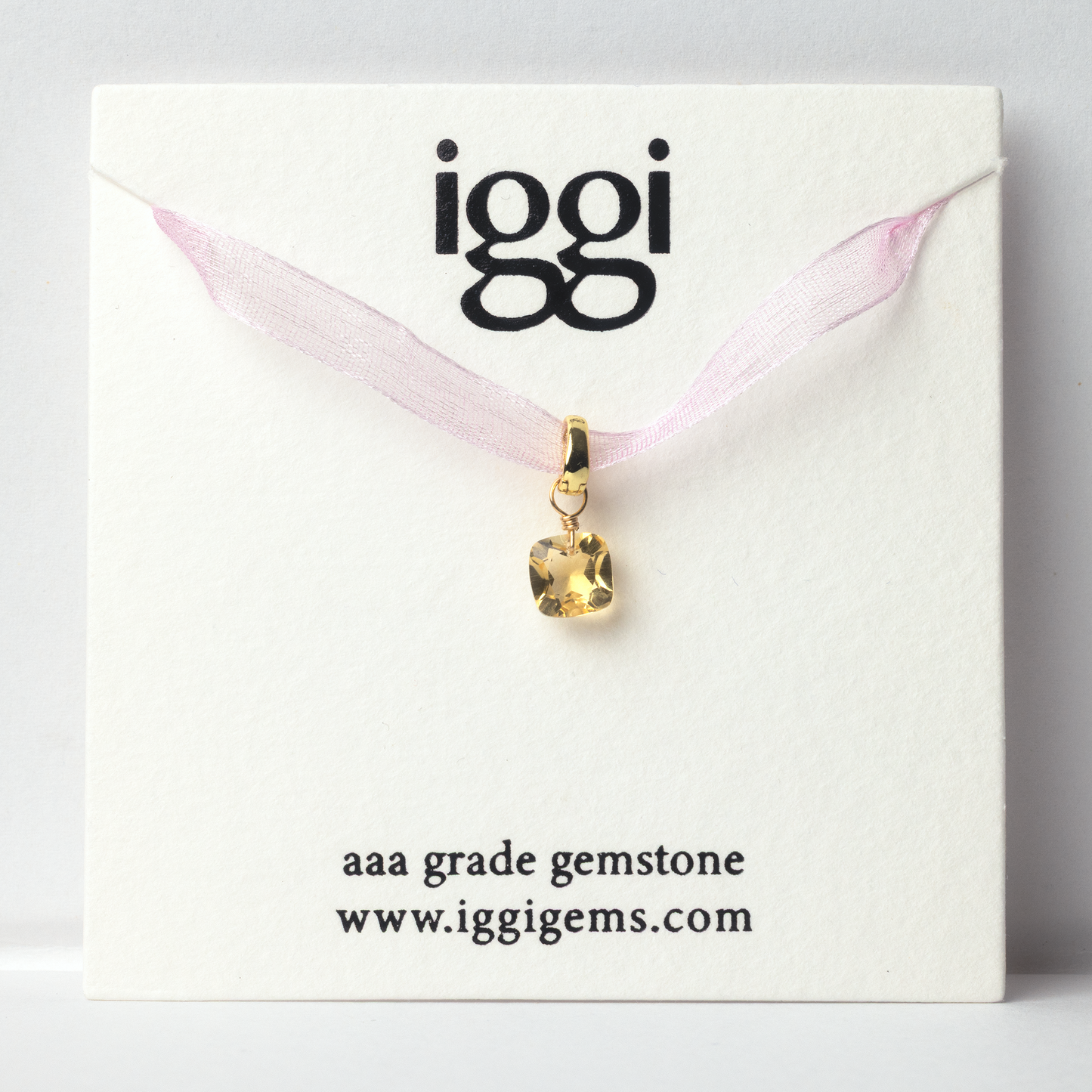 Citrine Square Cut 14K Gold-Filled Duet Charm