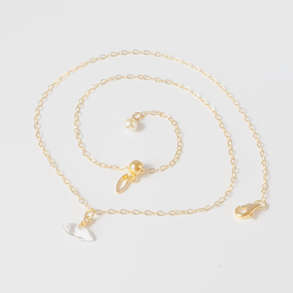 Luna Rock Crystal Marquise Pendant Necklace