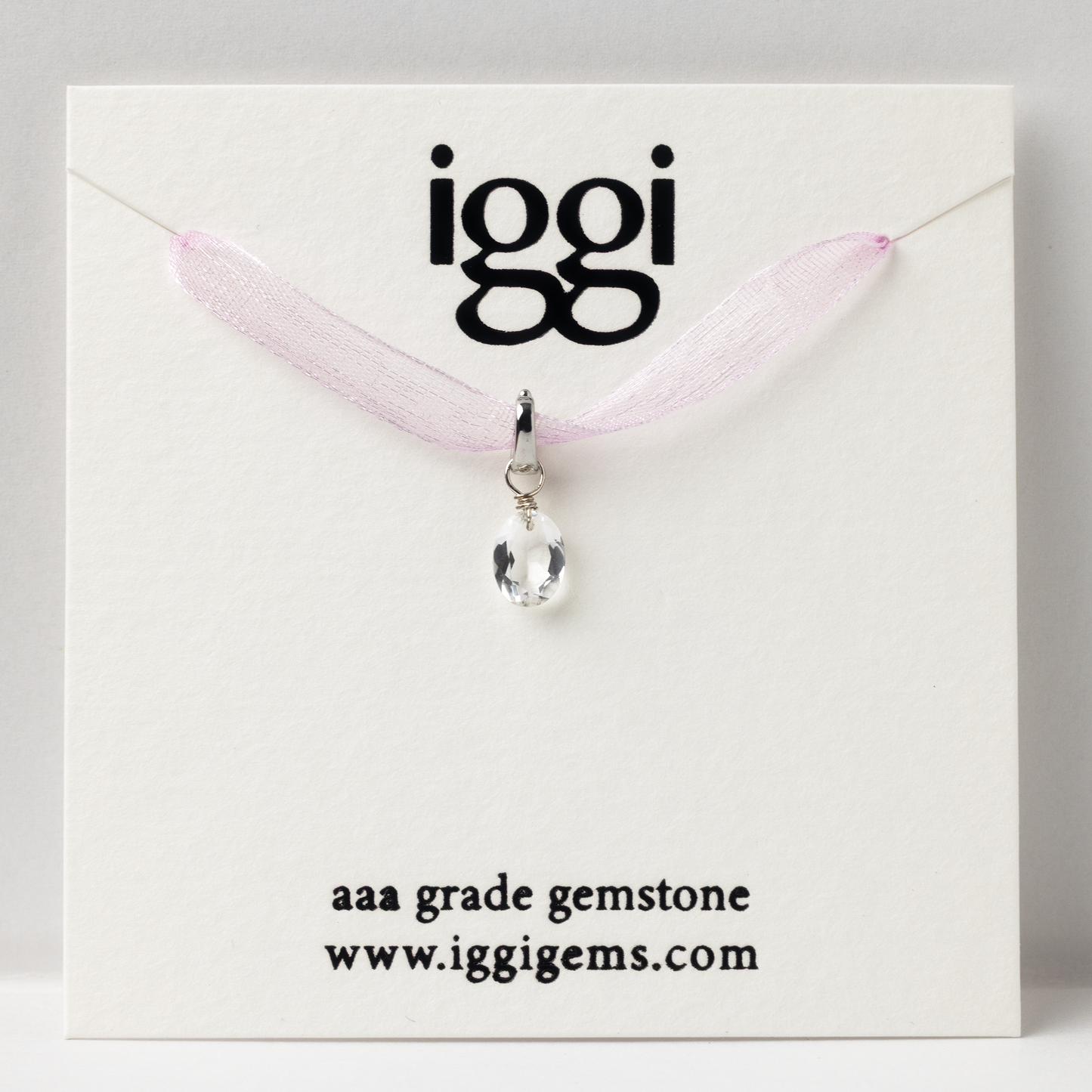 Rock Crystal Oval Cut Sterling Silver-filled Duet Charm