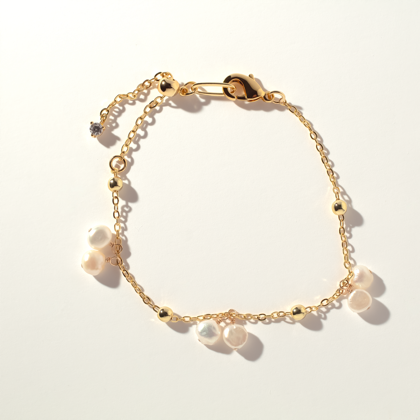 Dewdrops 14K Gold-Filled Beaded Satellite Chain Bracelet
