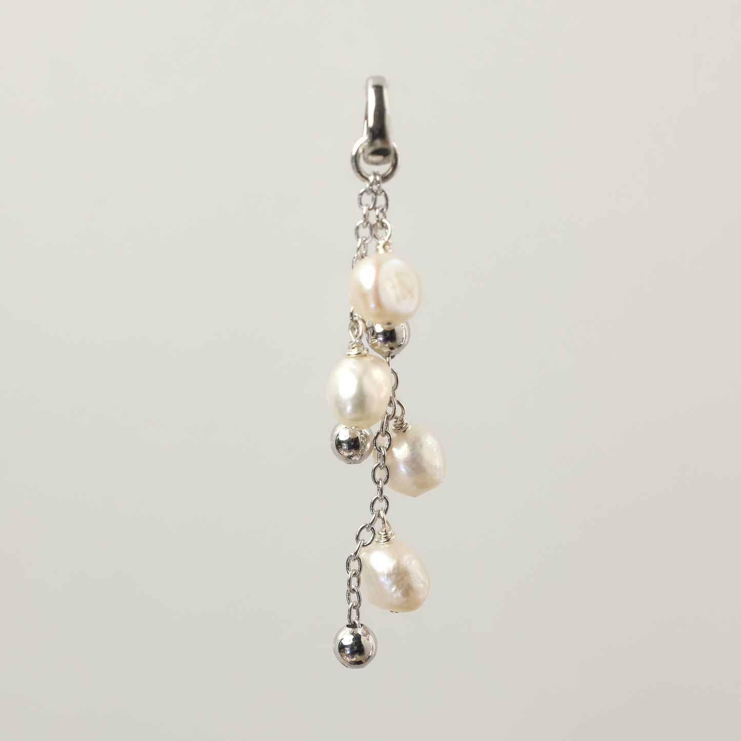 Dewdrops Double Strand Silver Charm