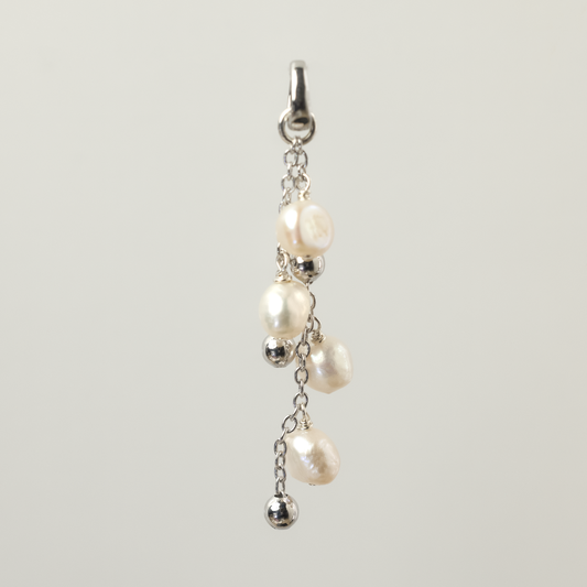 Dewdrops Double Strand Silver Charm