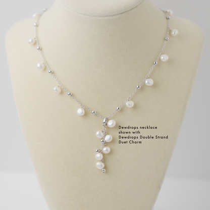 Dewdrops Baroque Pearl Silver Necklace