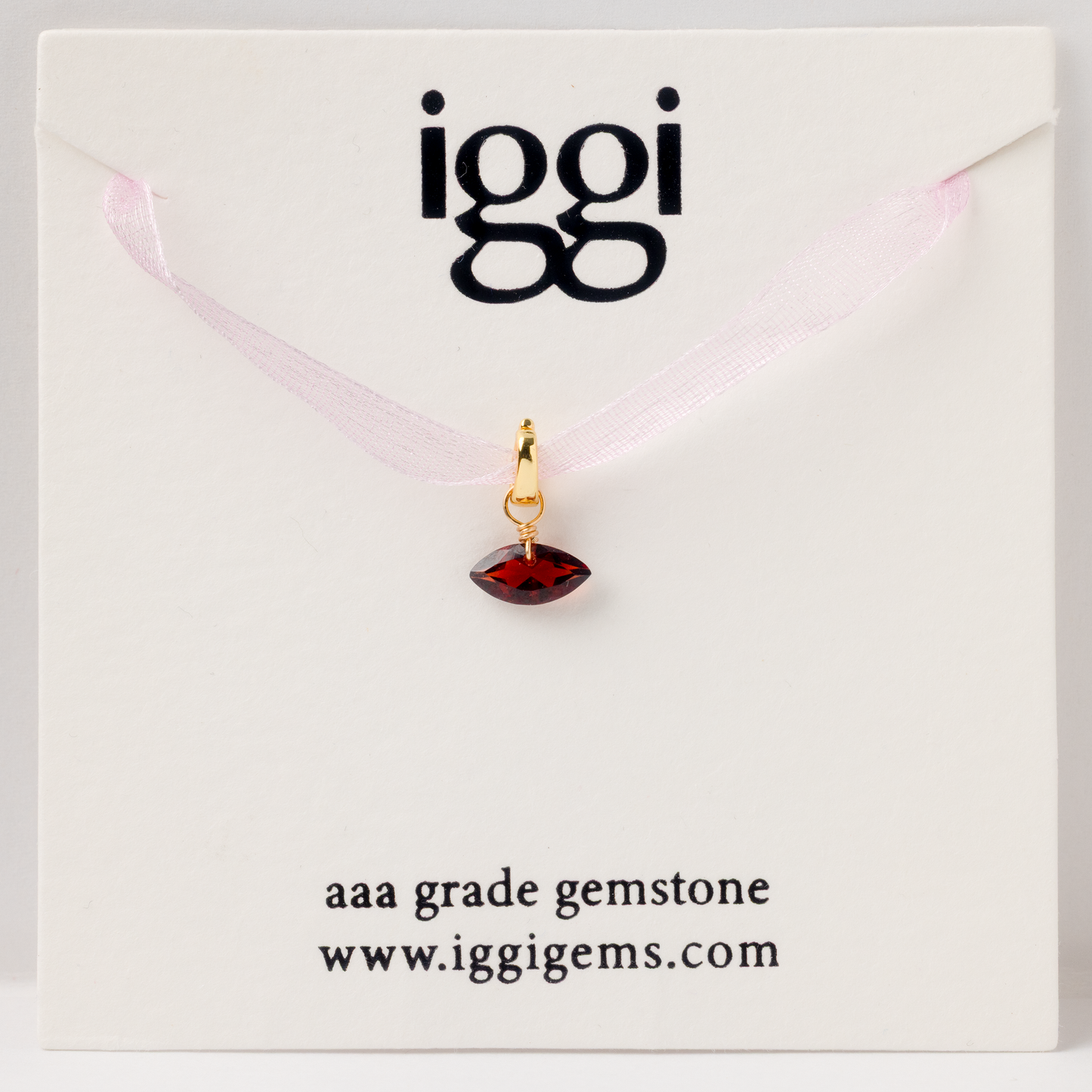 Garnet Marquise Cut 14K Gold-Filled Duet Charm