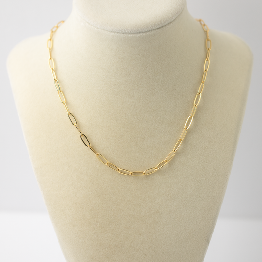 14K Gold-Filled Paperclip Adjustable Necklace