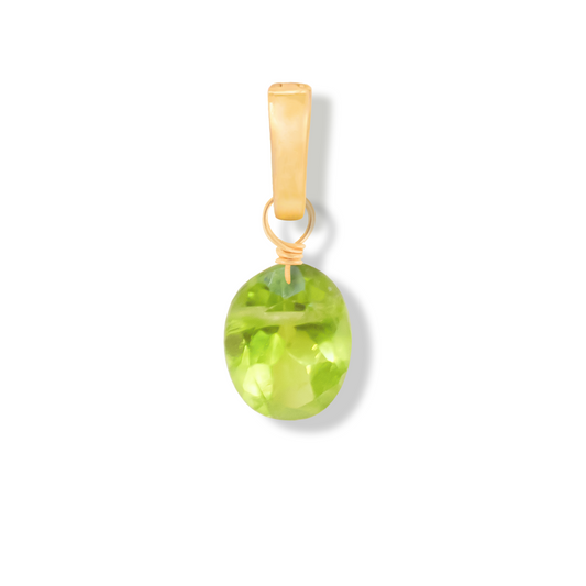 Peridot Oval Cut 14K Gold-Filled Duet Charm