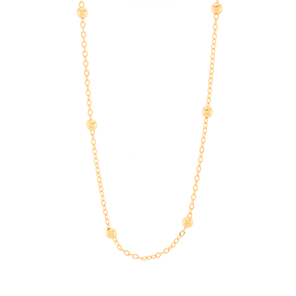 14k Gold-filled satellite necklace on a white background