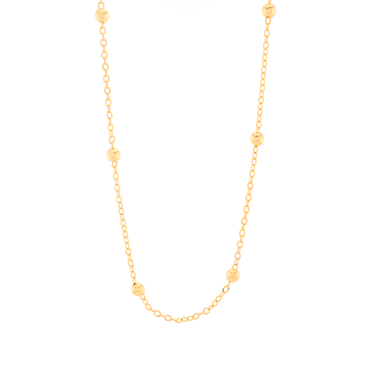 14k Gold-filled satellite necklace on a white background