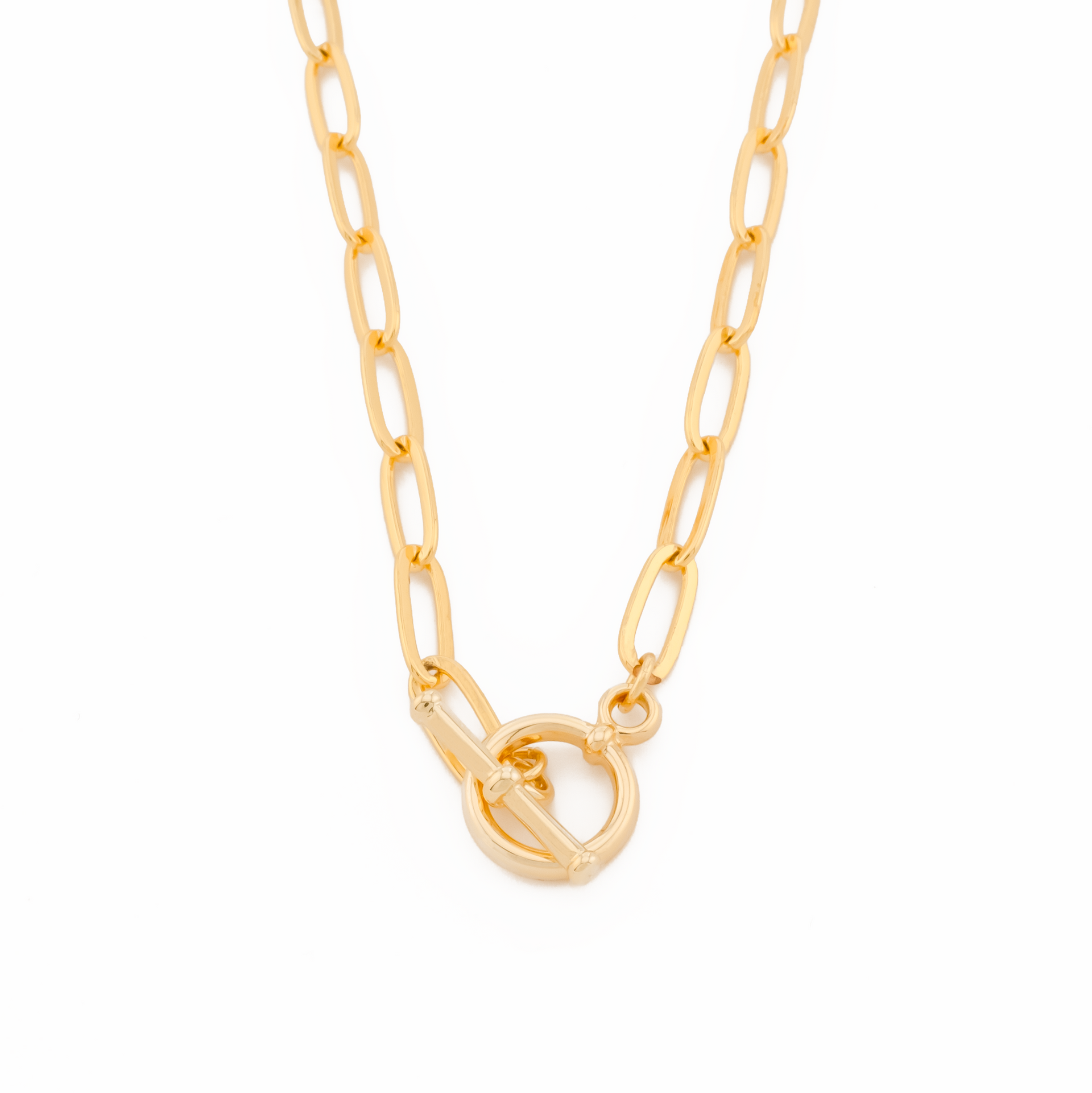 14K Gold-Filled Toggle Clasp Paperclip Necklace – Iggi