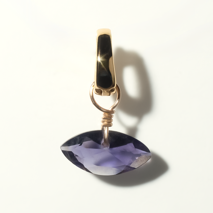 Iolite Marquise Cut 14K Gold-Filled Duet Charm