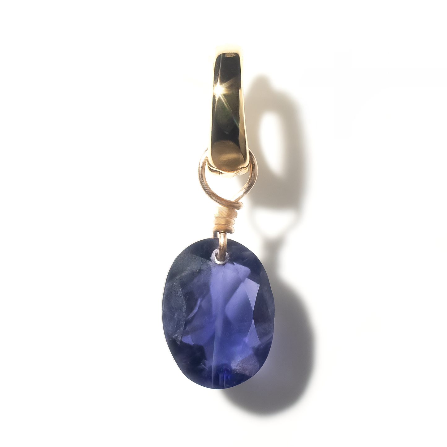 Iolite Oval Cut 14K Gold-Filled Duet Charm