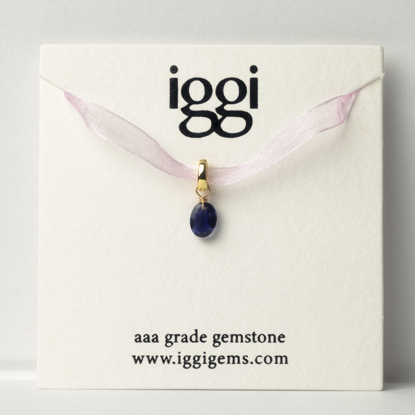 Iolite Oval Cut 14K Gold-Filled Duet Charm
