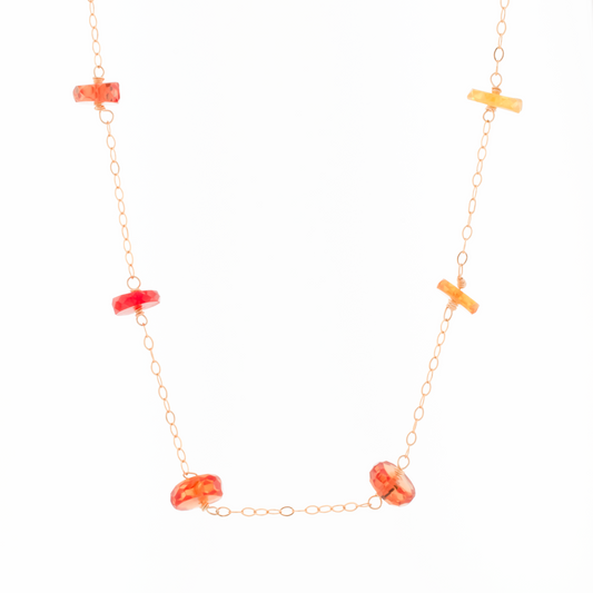 Clementine Sapphire 6 Station Necklace