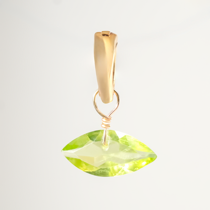 Peridot Marquise Cut 14K Gold-Filled Duet Charm